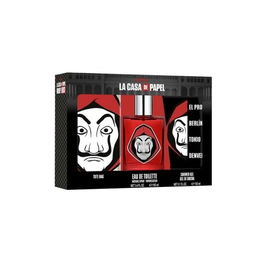 مجموعة هدايا Air-Val La Casa De Papel للأطفال EDT 100 مل + جل استحمام