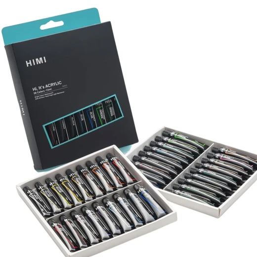 Miya Himi Acrylic Paint Tube Set, 12ml/36colors - Miya - Image 4