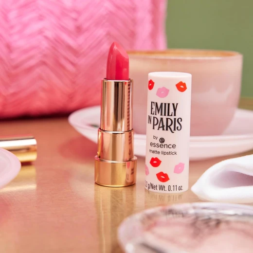 Essence Emily in Paris Classic Red Matte Lipstick Long Lasting Pigmented Makeup - Essence - Image 9