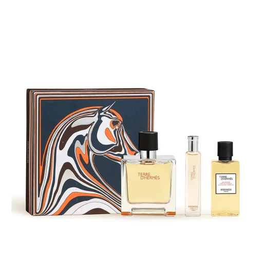 مجموعة عطور هيرميس تير دي هيرميس للرجال - 75 مل + 15 مل + HBSG 40 مل FD25 مجموعة عطور هيرميس تير دي هيرميس للرجال - 75 مل + 15 مل + HBSG 40 مل FD25