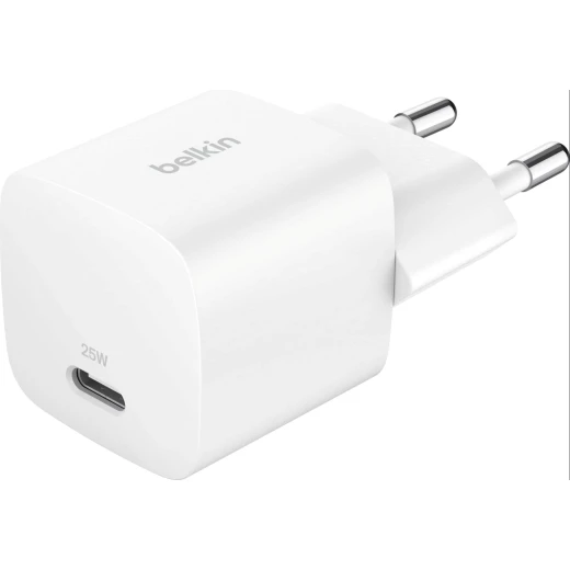 شاحن حائط بيلكين 25W USB-C: شحن سريع للهواتف والأجهزة اللوحية مع PPS White WCA012KQWH - بيلكين - Image 3