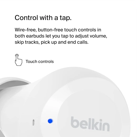 Belkin SoundForm Bolt True Wireless Earbuds, Wireless earphones with up to 28H of battery life and Mono Mode, IPX4 sweat and water resistance, Bluetooth headphones with mic for iPhone, Galaxy and more - Belkin - Image 2