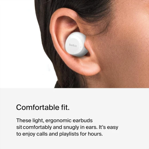 Belkin SoundForm Bolt True Wireless Earbuds, Wireless earphones with up to 28H of battery life and Mono Mode, IPX4 sweat and water resistance, Bluetooth headphones with mic for iPhone, Galaxy and more - Belkin - Image 4
