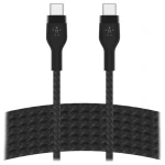 كابل بلكين بوست تشارج برو فليكس مضفّر من السيليكون – USB-C إلى USB-C، بطول 3 أمتار، أسود - بيلكين
