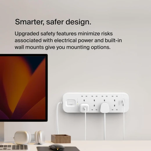 واقي من زيادة التيار بيلكين بـ 8 منافذ و USB-C و USB-A - بيلكين - Image 4