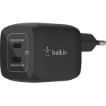 شاحن بلكين 45 واط مزدوج بمنفذي USB-C وتقنية GaN وPPS، يوفر 45 واط أو 25+20 واط عند استخدام المنفذين معًا - بيلكين