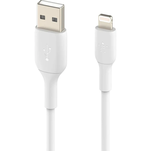 كابل بلكين بوست تشارج لايتنينغ – بطول 9.8 قدم / 3 متر – معتمد من MFi – شاحن USB إلى لايتنينغ لأجهزة آيفون – كابل آيفون – سلك شاحن آيفون – شاحن أبل – شاحن هاتف USB – باللون الأبيض. - بيلكين - Image 4