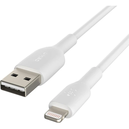 كابل بلكين بوست تشارج لايتنينغ – بطول 9.8 قدم / 3 متر – معتمد من MFi – شاحن USB إلى لايتنينغ لأجهزة آيفون – كابل آيفون – سلك شاحن آيفون – شاحن أبل – شاحن هاتف USB – باللون الأبيض. - بيلكين - Image 2
