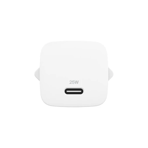 طقم شاحن حائط بيلكين 25W USB-C مع كابل 1 متر - أبيض - بيلكين - Image 3