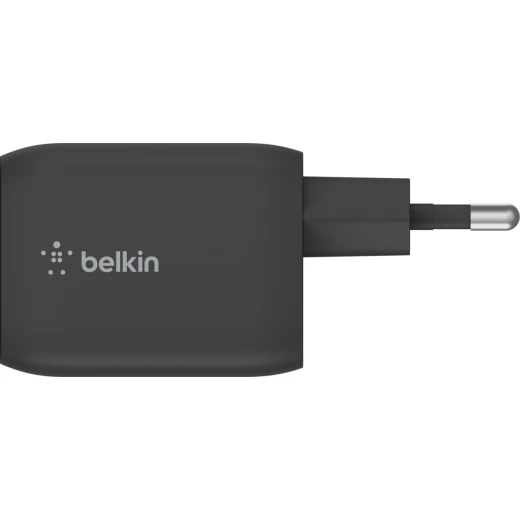 شاحن بلكين BoostCharge PRO مزدوج بقدرة 65 واط، بمنفذي USB-C وتقنية GaN وPPS، يوفر 65 واط أو 45 + 20 واط عند استخدام المنفذين معًا - بيلكين - Image 4