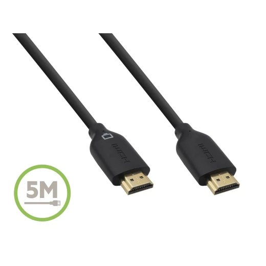 كابل HDMI عالي السرعة من بيلكين مع إيثرنت متوافق مع 4K/Ultra HD، يدعم دقة 1080 بكسل كاملة، بطول 5 أمتار كابل HDMI عالي السرعة من بيلكين مع إيثرنت متوافق مع 4K/Ultra HD، يدعم دقة 1080 بكسل كاملة، بطول 5 أمتار