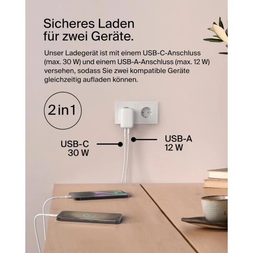 شاحن حائط Belkin BoostCharge 42W بمنفذين - شحن سريع - بيلكين - Image 6