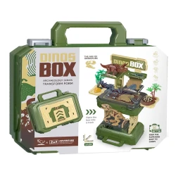 Amigo 2 in 1 Assembling Dinosaurs Playset – Fun Dinosaur Toy Box with Small Toys, Safe Materials, Boosts Imagination & Skills