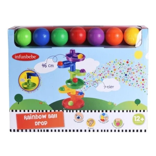 Infunbebe Roll Drop Ball Tower Toy for Babies 12+ Months - infunbebe - Image 2