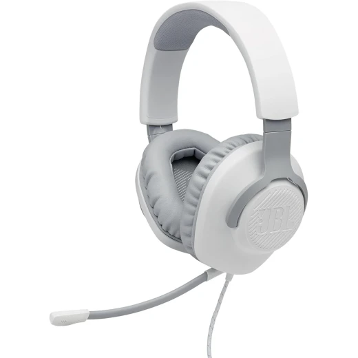 سماعة رأس JBL Quantum 100 للألعاب - أبيض - صوت غامر سماعة رأس JBL Quantum 100 للألعاب - أبيض - صوت غامر