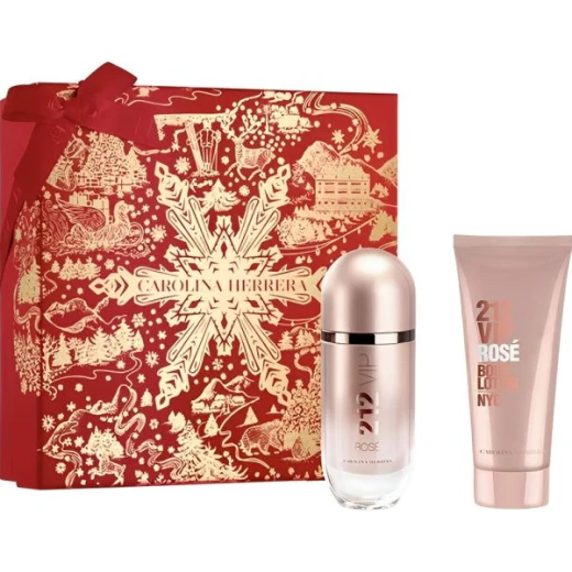 مجموعة هدايا كارولينا هيريرا 212 VIP Rose EDP 80 مل للنساء مجموعة هدايا كارولينا هيريرا 212 VIP Rose EDP 80 مل للنساء