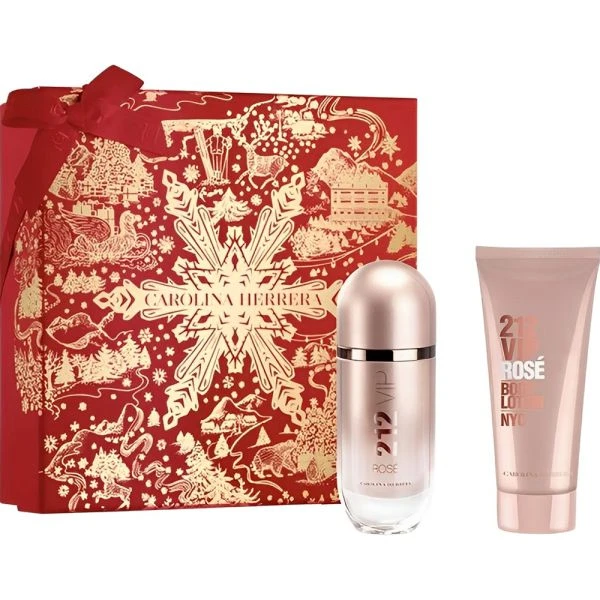 مجموعة هدايا كارولينا هيريرا 212 VIP Rose EDP 80 مل للنساء - كارولينا هيريرا