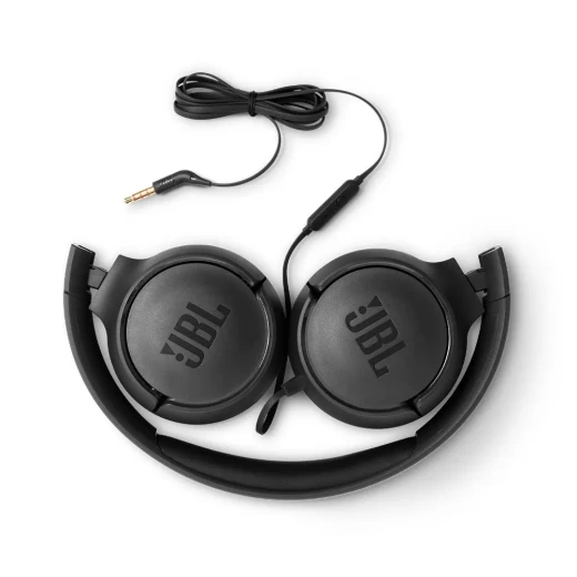 سماعات رأس جي بي ال Tune 500 سلكية فوق الأذن، صوت جهير نقي وعميق من JBL، زر تحكم/ميكروفون واحد، تصميم خفيف الوزن وقابل للطي، كابل مسطح مانع للتشابك، مساعد صوتي - أسود، JBLT500BLK سماعات رأس جي بي ال Tune 500 سلكية فوق الأذن، صوت جهير نقي وعميق من JBL، زر تحكم/ميكروفون واحد، تصميم خفيف الوزن وقابل للطي، كابل مسطح مانع للتشابك، مساعد صوتي - أسود، JBLT500BLK