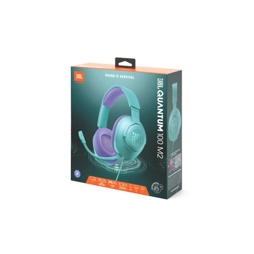 سماعة رأس JBL Quantum 100M2 للألعاب فوق الأذن (أزرق سماوي) - صوت غامر - جي بي ال - Image 5