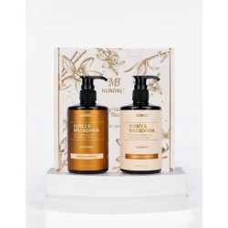 Kundal Honey & Macadamia Shampoo & Treatment Set Amber Vanilla 2 pcs 300 ml