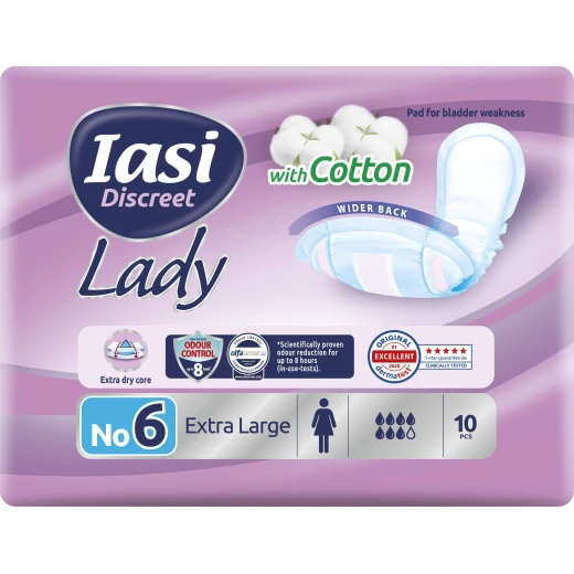 IASI Discreet Lady XL Pads for Urinary Leaks 10 Units