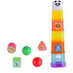 infunbebe Drop 'n Roll Stacking Blocks Blocks Set for Kids 12 Pieces - infunbebe