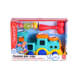 INFUNBEBE Baby Train Hammer Ball 31cm - Fun & Educational Toy