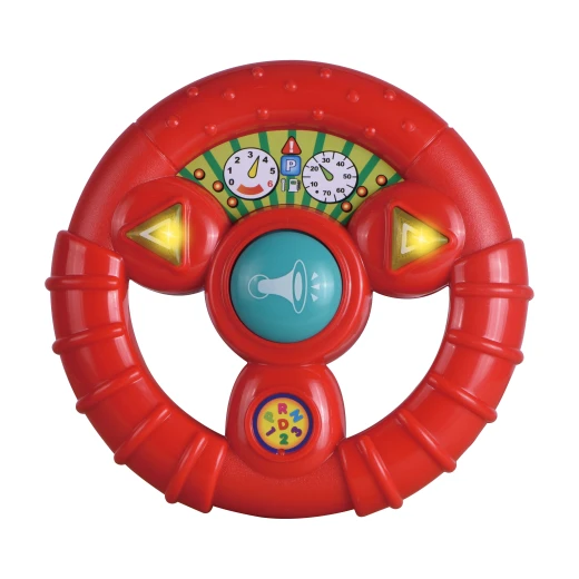 Infunbebe Baby Steering Wheel (Red) - Interactive Toy for Toddlers - infunbebe - Image 2