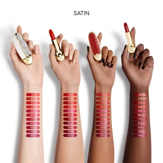 Guerlain Rouge G Le Lie De Vin Satin Lipstick Long Lasting Red Lip Color with Lily Extract for Radiant Lips - Guerlain - Image 2