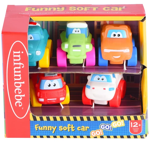 infunbebe Cartoon Diecast Toy Cars 6-Piece Set for Kids Ages 2-13 - infunbebe