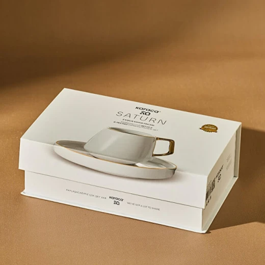 طقم فناجين قهوة كاراجا ساتورن ذهبي لشخصين - 100 مل - كراجا - Image 3