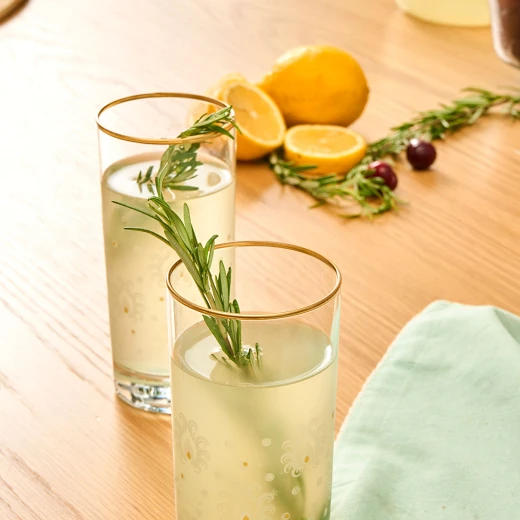 طقم أكواب مشروبات ديريا 6 قطع - أكواب شرب شفافة - Image 2