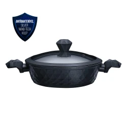 Karaca BioDiamond 30 cm Antibacterial Frying Pan with Lid