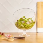 وعاء سلطة/فاكهة كبير من كاراجا 24 سم - طبق تقديم زجاجي - كراجا