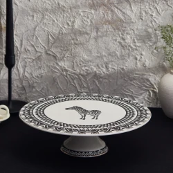 Karaca Silk Road Cake Stand - Elegant New Bone China 40cm