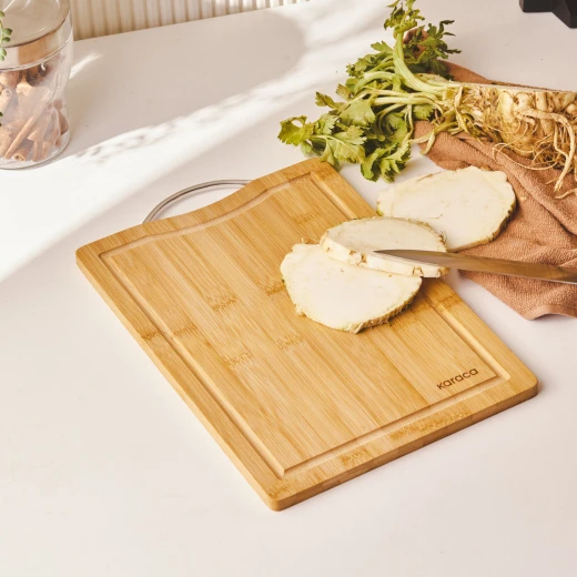 لوح تقطيع من الخيزران مستطيل من كاراجا 28x20 سم - كراجا - Image 5