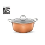 قدر طبخ نحاسي Karaca 3Ply PowerSteel سعة 2.6 لتر مع غطاء - كراجا