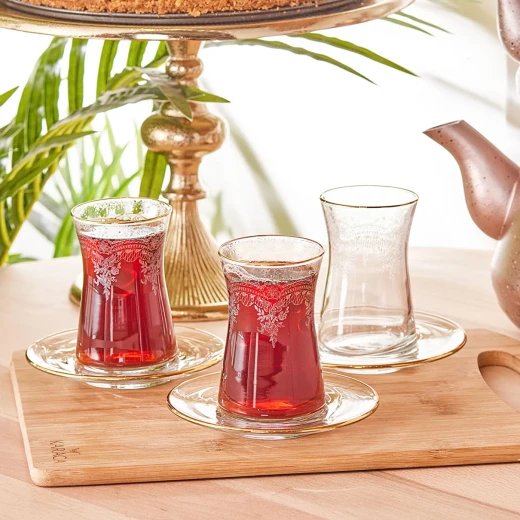 طقم شاي كاراجا ليس لـ 6 أشخاص - تصميم بورسلين أنيق - كراجا - Image 5