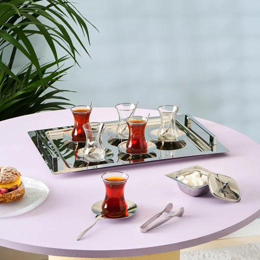 طقم شاي كاراجا جامي 40 قطعة - 12 شخص - بلاتيني - كراجا - Image 2