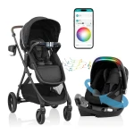 نظام السفر Evenflo Shyft Intuiti+ مع Revolve180 و SensorySoothe - ايفين فلو