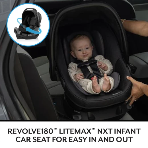 نظام السفر Evenflo Shyft Intuiti: عربة أطفال سوداء ومقعد سيارة LiteMax NXT - ايفين فلو - Image 9
