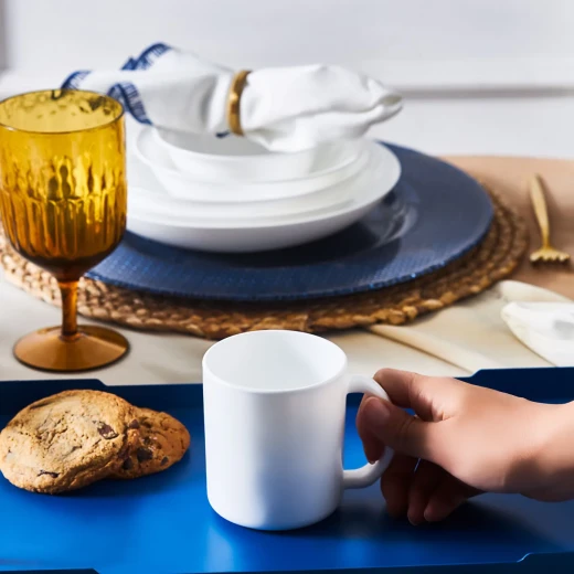كوب زجاجي أوبال كاراجا ميلانو v2 320 مل - كوب قهوة أبيض - كراجا - Image 4