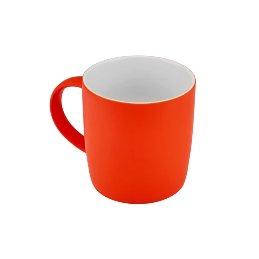 Karaca Soft Touch Orange Mug 350ml - Modern Bone China Cup - karaca - Image 2