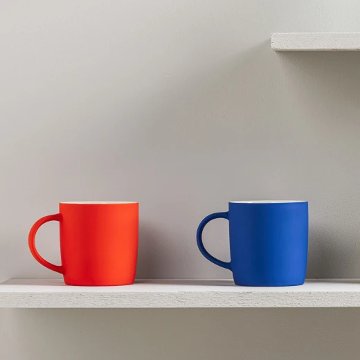 Karaca Soft Touch Orange Mug 350ml - Modern Bone China Cup - karaca - Image 3