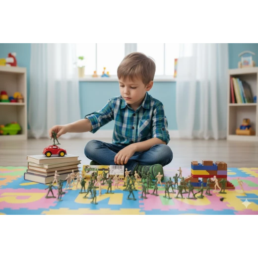 Amigo Soldier Figures Set – Includes Multiple Military Characters with Safe Plastic Weapons for Imaginative Battle Play - Amigo - Image 2