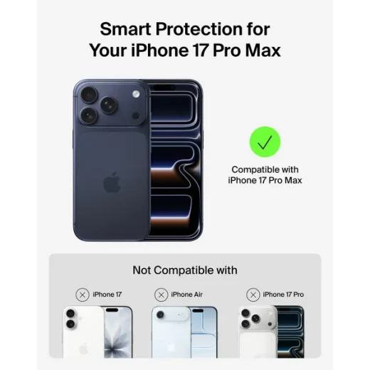 جراب Belkin SheerForce المقاوم للانزلاق لجهاز iPhone 17 Pro Max - أزرق كحلي - بيلكين - Image 6