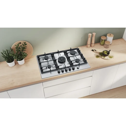 Bosch Series 6 Gas Hob 75cm Stainless Steel Cooktop with 5 Burners - BOSCH - Image 5