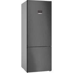 Bosch Series 4 Freestanding Fridge Freezer 193cm Brushed Black Steel