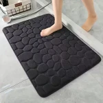دعاسة حمام إسفنجية ناعمة بذاكرة شكل وتصميم حصى – تجفيف سريع، مقاومة للانزلاق، مثالية لأرضيات الحمام والمطبخ - ك ستور