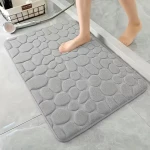 دعاسة حمام إسفنجية ناعمة بذاكرة شكل وتصميم حصى – تجفيف سريع، مقاومة للانزلاق، مثالية لأرضيات الحمام والمطبخ - ك ستور
